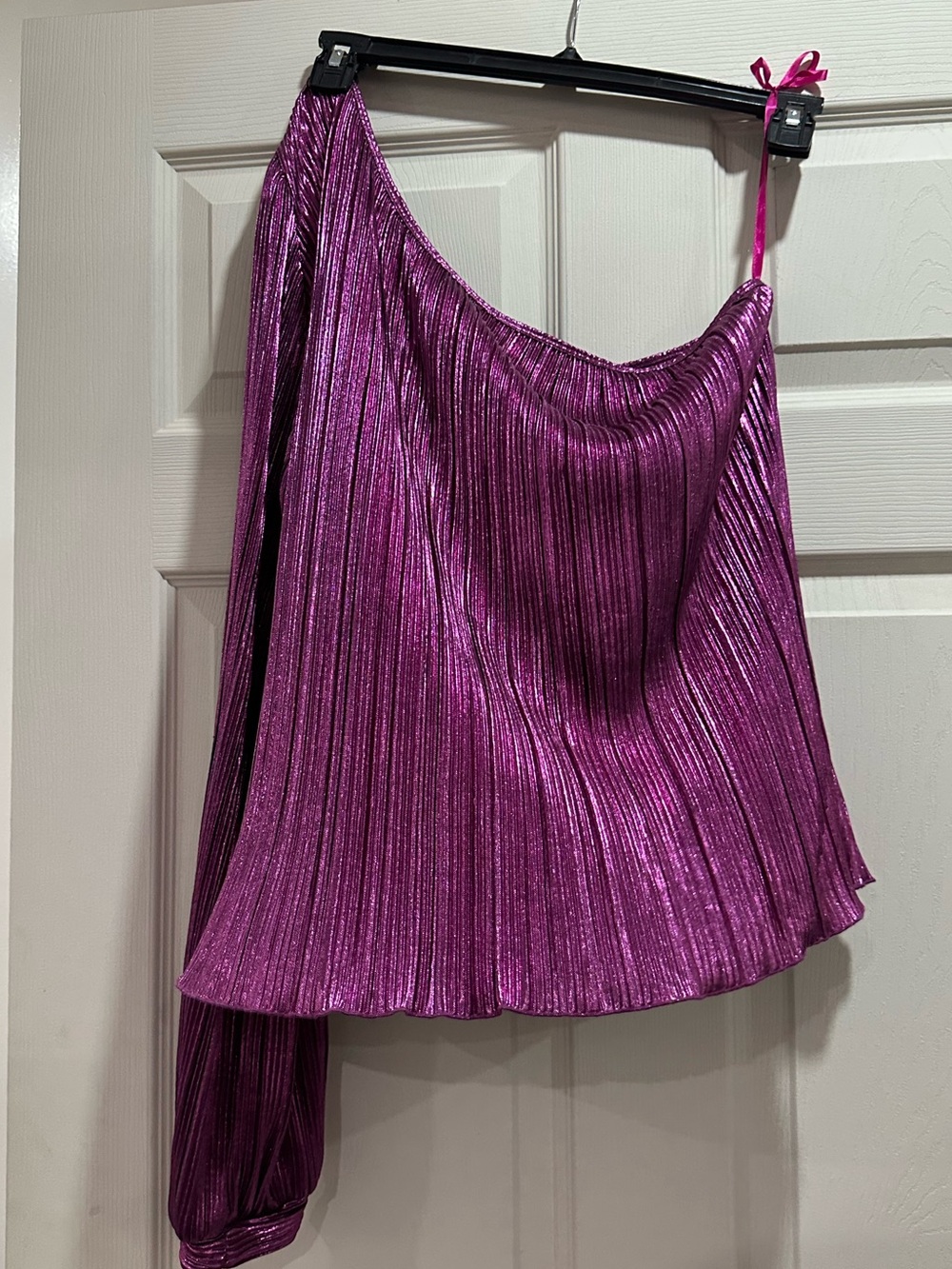 Wrangler Retro Pleated Top with Fuchsia Trim